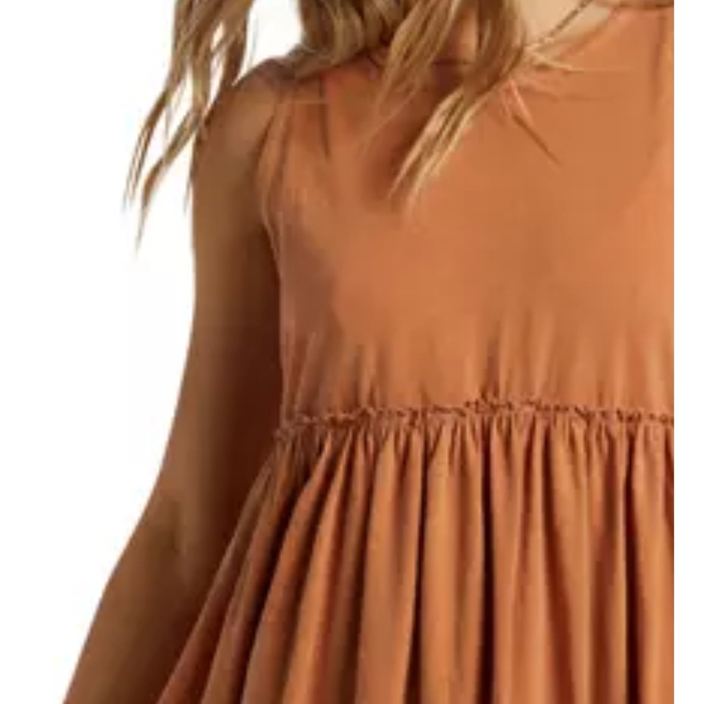 Billabong Women's Mini Dress in Rust Orange. NWT - Picture 3 of 9